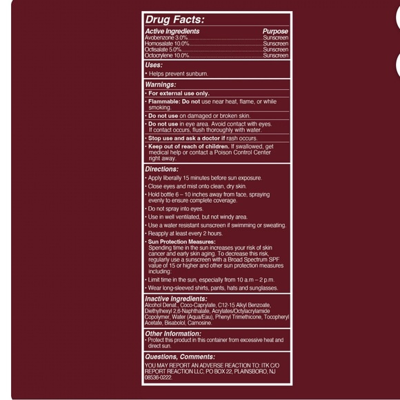 ‼️ SALE ‼️ ITK Sunscreen Face Setting Mist - Picture 3 of 4